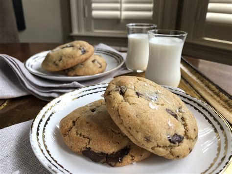 Warm cookie - When ready to bake, preheat oven to 350 degrees. Drop 2 tablespoons dough, 2 inches apart, onto baking sheets lined with silicone baking mats or parchment paper. Bake 9 to 11 minutes or until edges are lightly browned. Cool on baking sheets 5 minutes; remove to wire racks and cool.